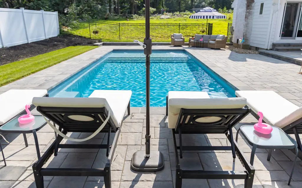 Northern Colorado Pools showcases the Supreme fiberglass swimming pool